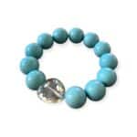 Elastisches Bead Armband  PETROL TÜRKIS