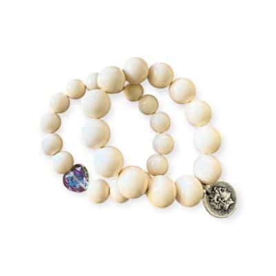 Elastisches Bead Armband  SUNFLOWER SAND 5 Designs Hellbeige – Bild 2