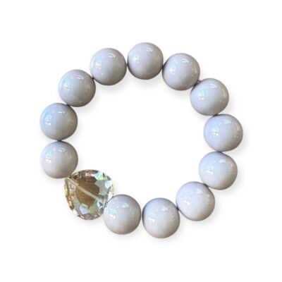 Elastisches Bead Armband  STEINGRAU 5 Designs Stone – Bild 4