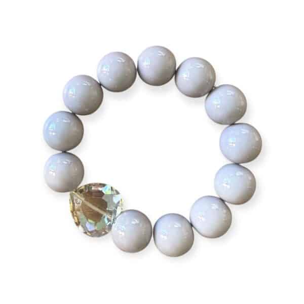 Elastisches Bead Armband  STEINGRAU 5 Designs Stone – Bild 4