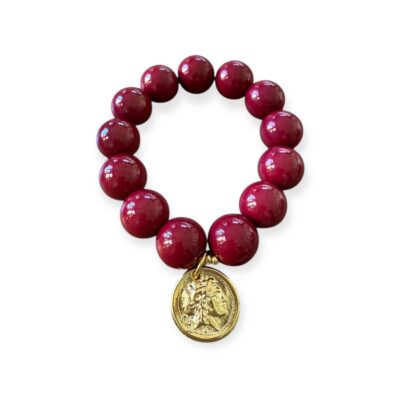 Elastisches Bead Armband  MULBERRY ROT 5 Designs – Bild 7