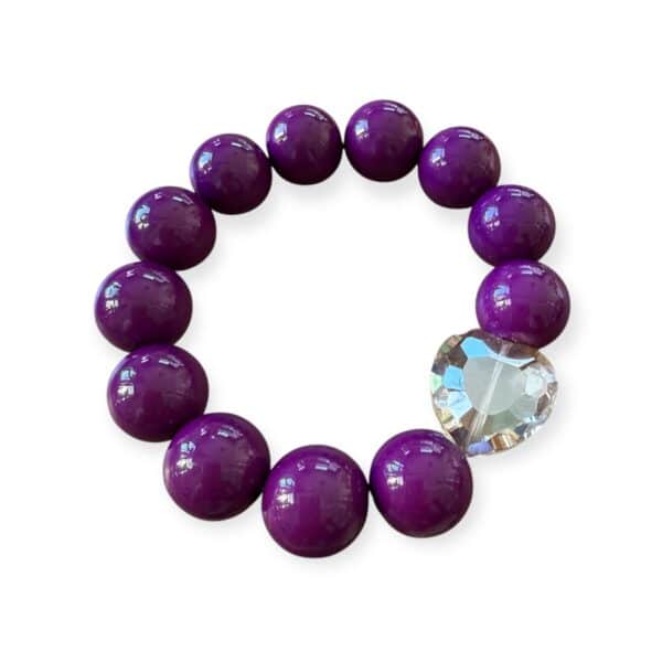 Elastisches Bead Armband AUBERGINE 5 Designs