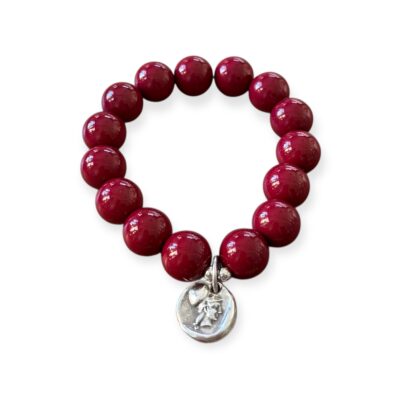 Elastisches Bead Armband  MULBERRY ROT 5 Designs – Bild 9