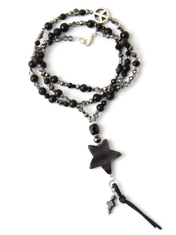 Bettelkette Onyx schwarz – Bild 2