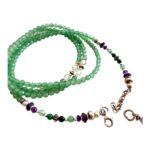 MUSTER Feine Edelsteinkette mit 925er Silber, Amethyst und grünem Aventurin – Bild 2