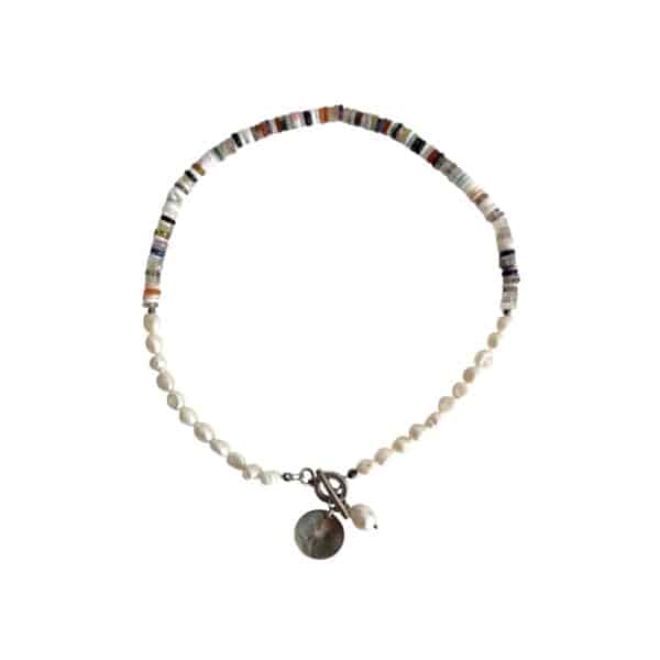 MUSTER Edelsteinkette mit unregelmässigen Barockperlen