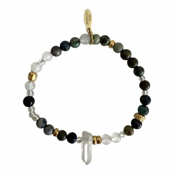 MUSTER Stilvolles Edelstein Armband FREJA mit Bergkristall Spitze