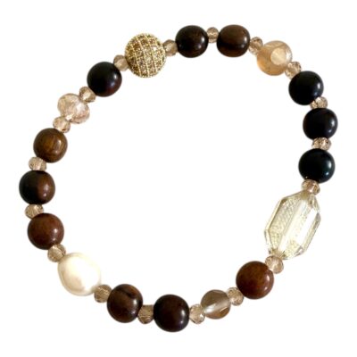 MUSTER Ebenholz Armband Zirkonia Kugel