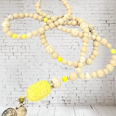 Bettelkette  Jaspis Beige Gelb