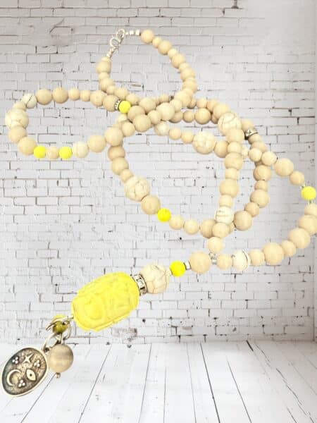Bettelkette  Jaspis Beige Gelb