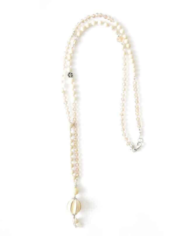 Halskette "Callie" Jaspis in Hellbeige – Bild 3