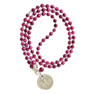 Halskette "Aida"  Tigerauge in Pink