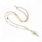 Halskette "Callie" Jaspis in Hellbeige