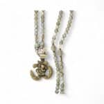 One of a kind `Einzelstück - Kette Labradorit, Pyrit, Silber und OM Anhänger – Bild 3