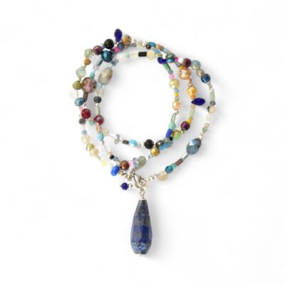 Halskette mit  Lapis Lazuli Tropfen