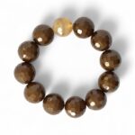 *LIMITIERT* Großes Kugelarmband Edelsteinoptik MARON Braun