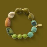 *LIMITIERT* Armband in Edelsteinoptik in Braun GRÜN – Bild 3