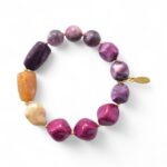 *LIMITIERT* Armband in Edelsteinoptik in LILA Berry Braun