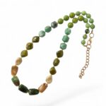 *LIMITIERT* Mittellange Halskette in Edelsteinoptik in Braun GRÜN – Bild 5