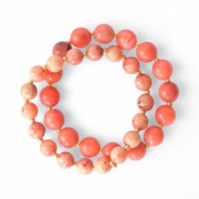 *LIMITIERT* 2er Armband Set in Edelsteinoptik Himbeere