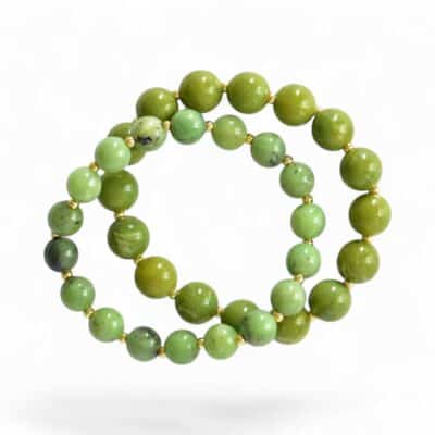 *LIMITIERT* 2er Armband Set in Edelsteinoptik Grün