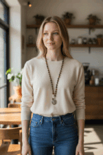 Halskette "Aida" Tigerauge in Braun – Bild 2