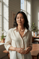 Feine Eelsteinkette aus facettierten Rondellen Aquamarin Amethyst Karneol Lapis Lazuli – Bild 2