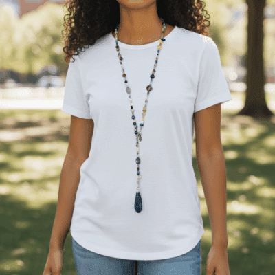 Halskette mit  Lapis Lazuli Tropfen