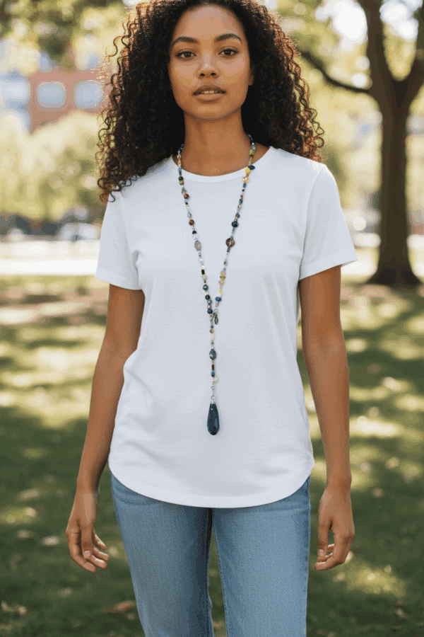 Halskette mit  Lapis Lazuli Tropfen – Bild 1