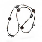 Rundhalskette Dragonfly OnYX Spikes böhmisches Glas in Schwarz