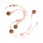 Rundhalskette Dragonfly  böhmisches Glas in Braun Rose – Bild 5