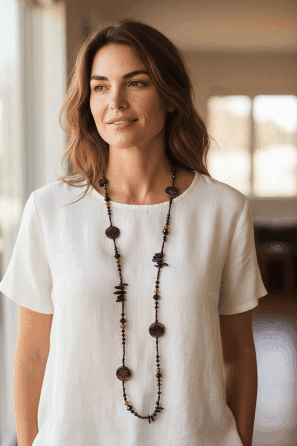 Rundhalskette Dragonfly OnYX Spikes böhmisches Glas in Schwarz – Bild 6