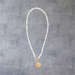 Halskette "Melody"  Weiße Perlen Gold – Bild 3