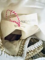 NADIA  DAFRI Paris ILKNUR L Multicolor handgefertigte Designer Handtasche Bag Luxus Weiß Vanille Taupe Beige Gold Silber Hellgrau UNIKAT unique – Bild 4