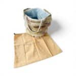 NADIA  DAFRI Paris ILKNUR M Multicolor handgefertigte Designer Handtasche Bag Luxus Weiß Beige Gold Silber Hellgrau UNIKAT unique – Bild 5