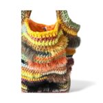 NADIA  DAFRI Paris ILKNUR L Multicolor handgefertigte Designer Handtasche Bag Luxus Schwarz Rost Grün Sonnengelb Schokobraun Orange UNIKAT unique – Bild 5