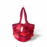 NADIA  DAFRI Paris ILKNUR L Multicolor handgefertigte Designer Handtasche Bag Luxus Rot Pink Bordeaux UNIKAT unique – Bild 6