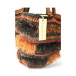 NADIA  DAFRI Paris ILKNUR L Multicolor handgefertigte Designer Handtasche Bag Luxus Dunkelbraun Schoko Kupfer Schwarz UNIKAT unique – Bild 4