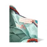 NADIA  DAFRI Paris FERIHA Bag Large L Multicolor handgefertigte Designer Handtasche Bag Luxus MARINE, Blau, Aquamarin, Türkis, Beige, Taupe, Schokobraun UNIKAT unique – Bild 6