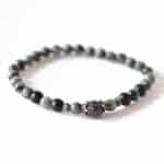 Herren Edelstein - Armband aus Falkenauge & Onyx mit 925er Silber – Bild 2