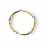 Zauberhaftes Armband 5 Farben Röhrchen Armband mit Muschelkernperlen Gold – Bild 18