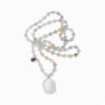 One of a kind * Einzelstück - Kette Morganit Buddha aus Bergkristall Morganit Aquamarin Beryll – Bild 2