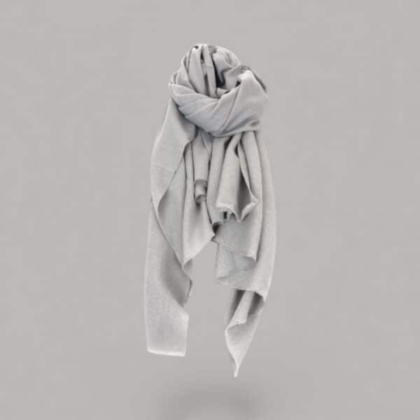 Leicht Gewebter Kaschmir Wollschal – Warmer & Leichter Schal für Damen/Herren, 200×60 cm Hellgrau – Bild 4