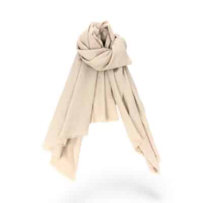 Leicht Gewebter Kaschmir Wollschal – Warmer & Leichter Schal für Damen/Herren, 200×60 cm Beige
