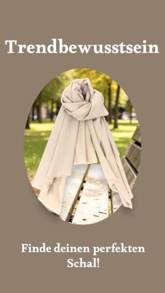Leicht Gewebter Kaschmir Wollschal – Warmer & Leichter Schal für Damen/Herren, 200×60 cm Beige – Bild 4