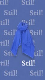 Leicht Gewebter Kaschmir Wollschal – Warmer & Leichter Schal für Damen/Herren, 200×60 cm Royalblau – Bild 3