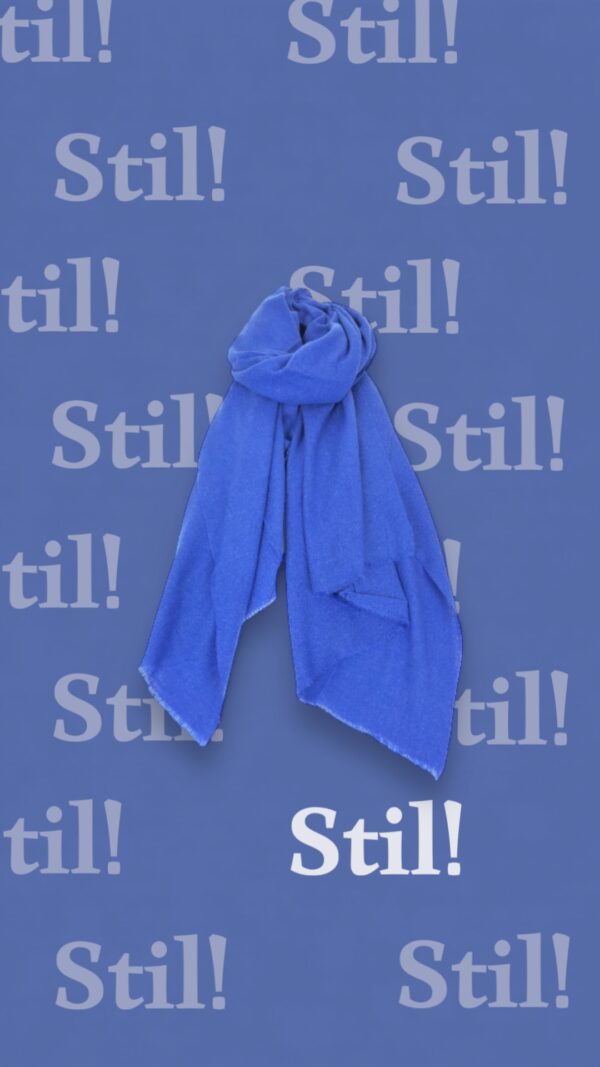 Leicht Gewebter Kaschmir Wollschal – Warmer & Leichter Schal für Damen/Herren, 200×60 cm Royalblau – Bild 3