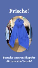 Leicht Gewebter Kaschmir Wollschal – Warmer & Leichter Schal für Damen/Herren, 200×60 cm Royalblau – Bild 4