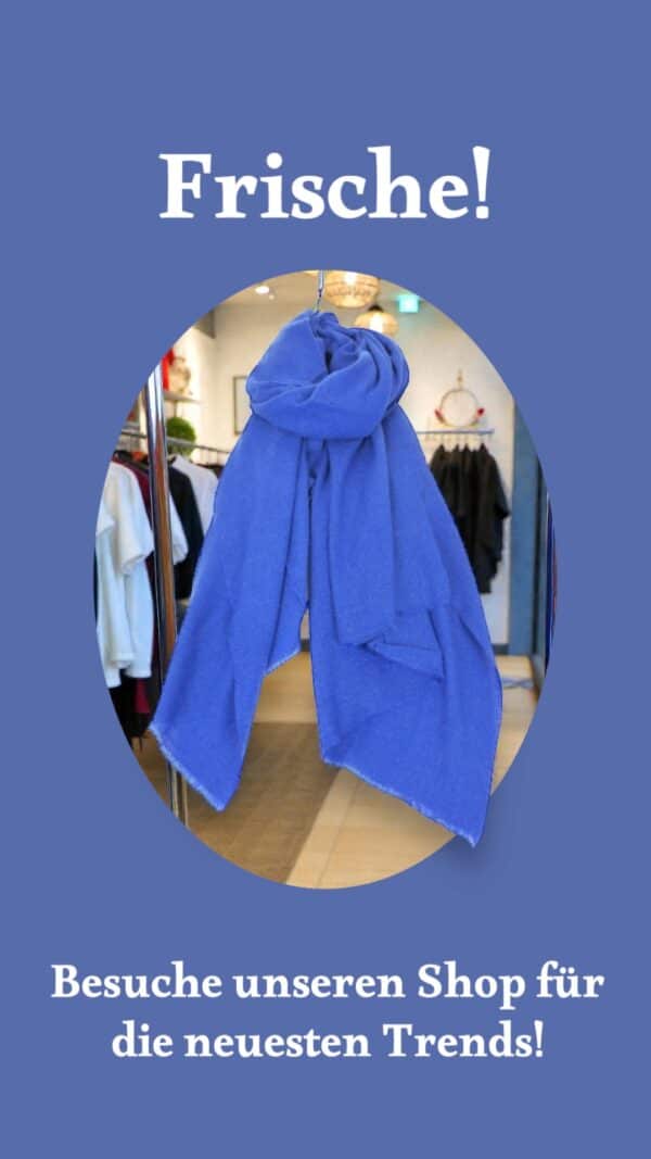 Leicht Gewebter Kaschmir Wollschal – Warmer & Leichter Schal für Damen/Herren, 200×60 cm Royalblau – Bild 4