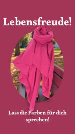 leicht Gewebter Kaschmir Wollschal – Warmer & Leichter Schal für Damen/Herren, 200×60 cm Fuchsia – Bild 3